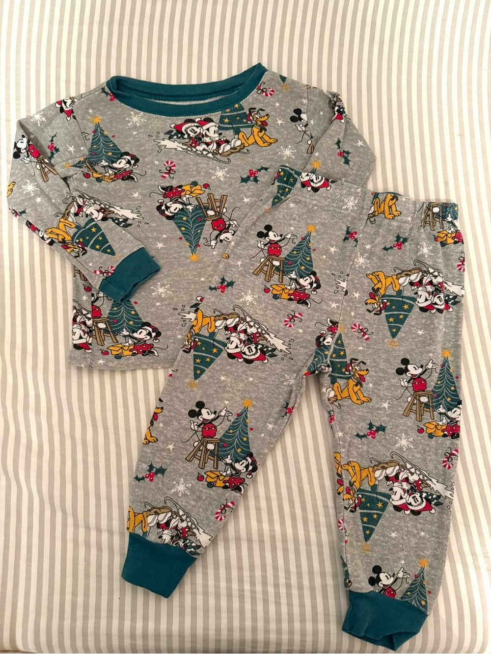 Disney Mickey Mouse Print Pajama Set 2T